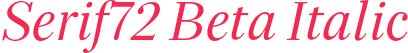 Serif72 Beta Italic